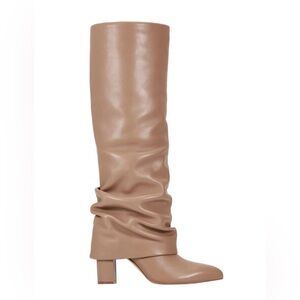 Marc Fisher Elegant Tan Leather Knee-High Women's Boots Size 8.5